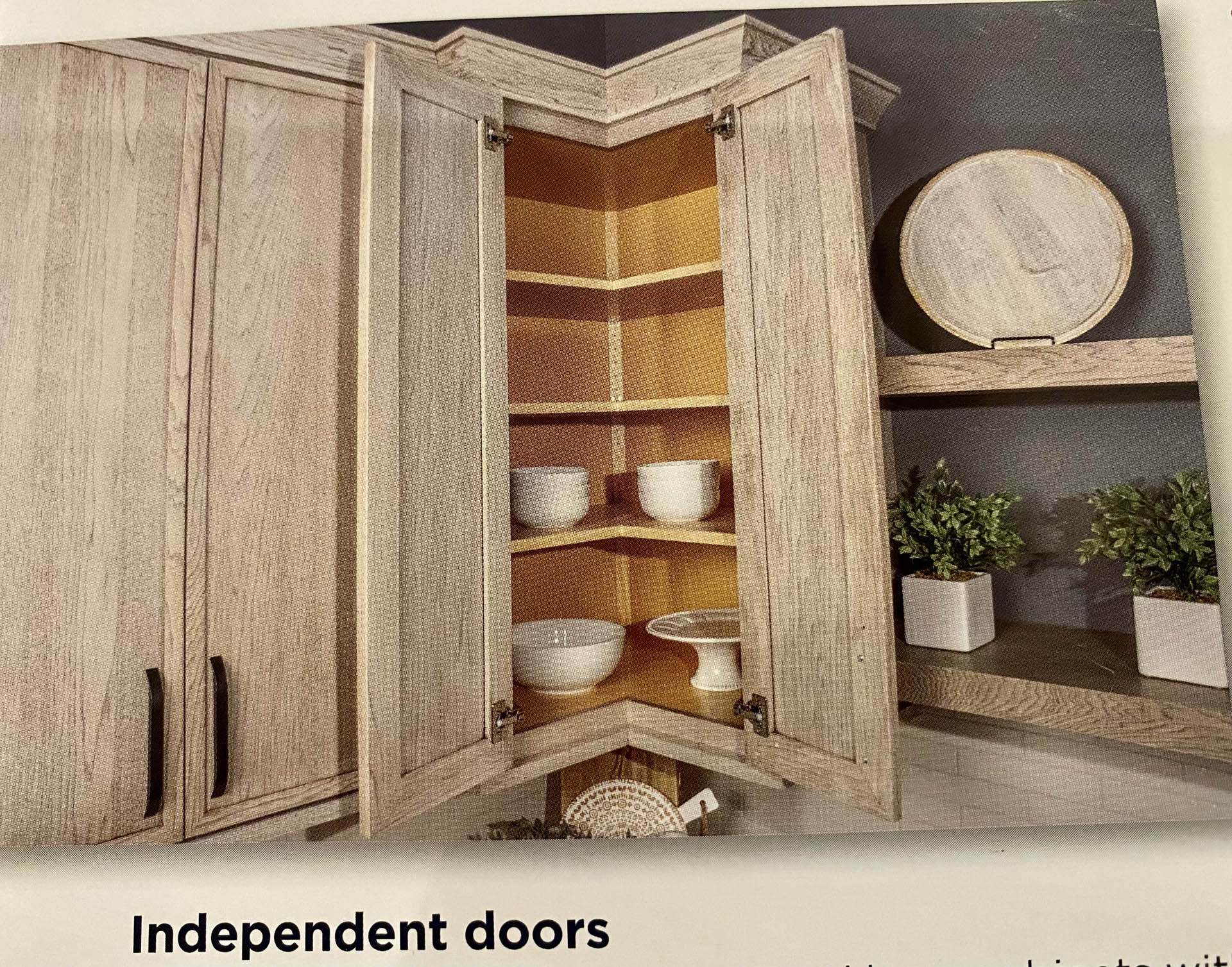natural wood kitchen cabinet